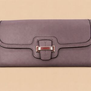 Coach Mauve Leather Wristlet